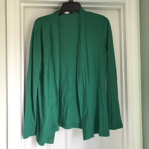 Jcrew green lightweight cardigan